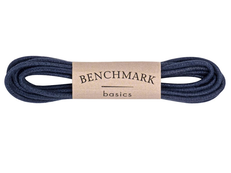 Benchmark Basics Dress Shoe Laces - 1/16" (1.5mm) Round Waxed Cotton Shoelaces - Choice of Color & Length - 30", 33" or 36" (30", Navy Blue) - Image 3